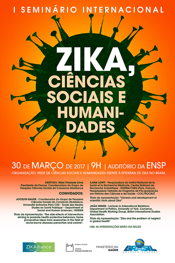 I Seminário Internacional Zika, Ciências Sociais e Humanidades acontece nesta quinta-feira (29/3)
